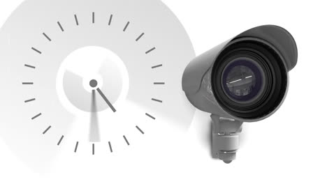 Clock-moving-and-CCTV-camera