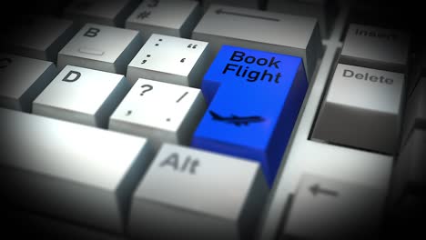 botón de vuelo de libro en el teclado de la computadora