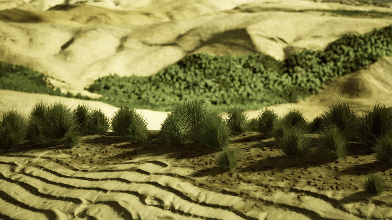 Beautiful hills and textured terrain beneath a setting sun