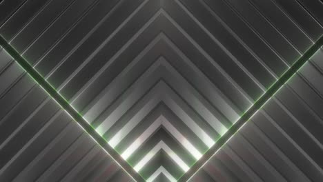 dark geometric background with green light