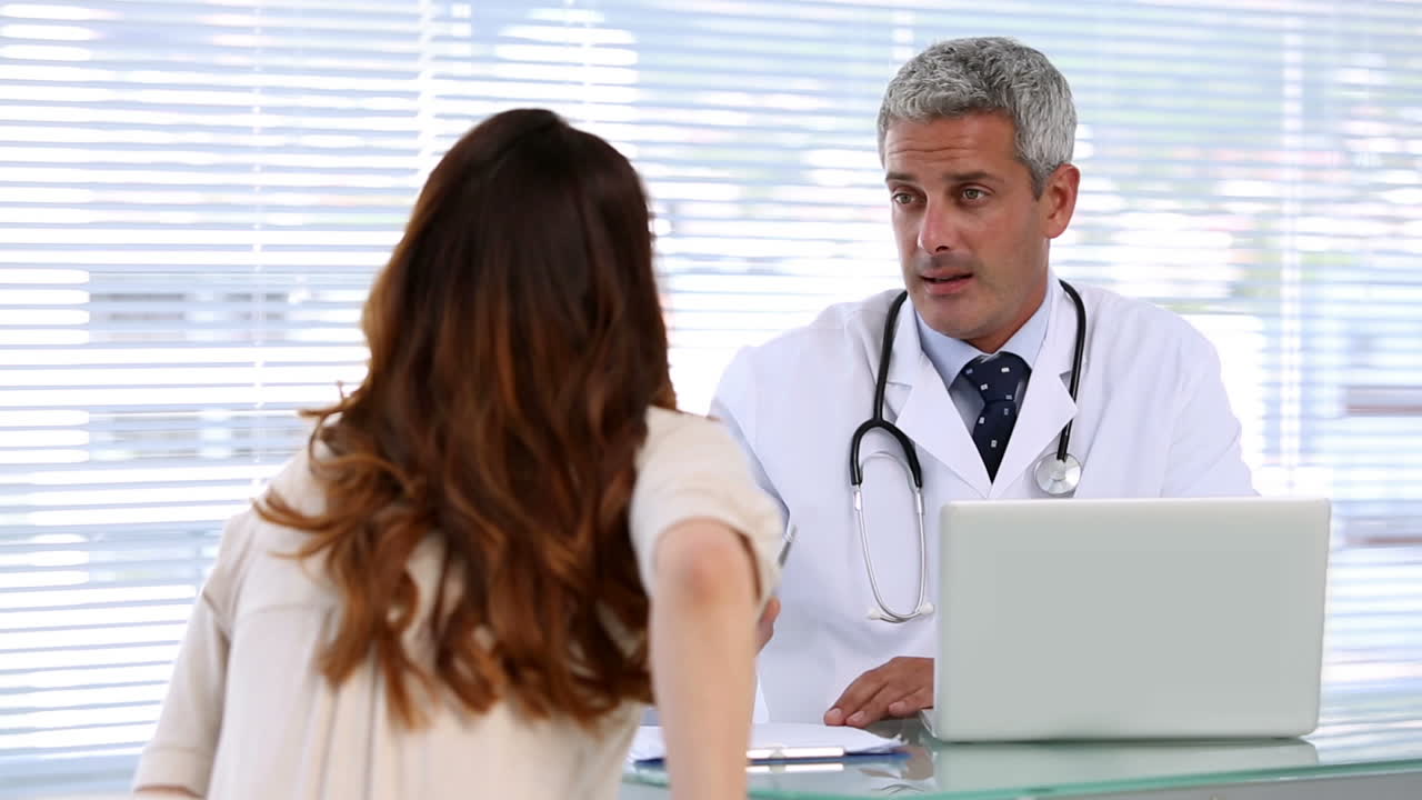 Patient entering in her doctor office