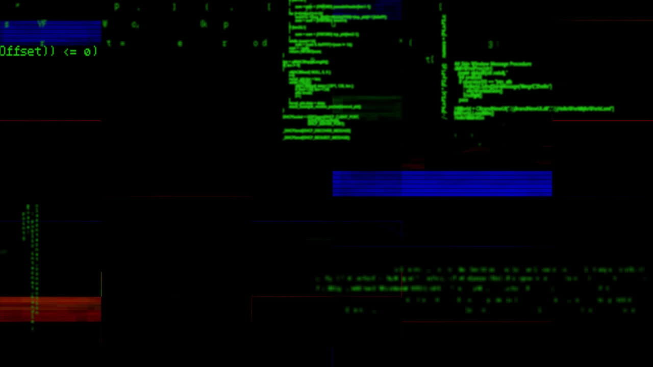 Program codes and colorful bars