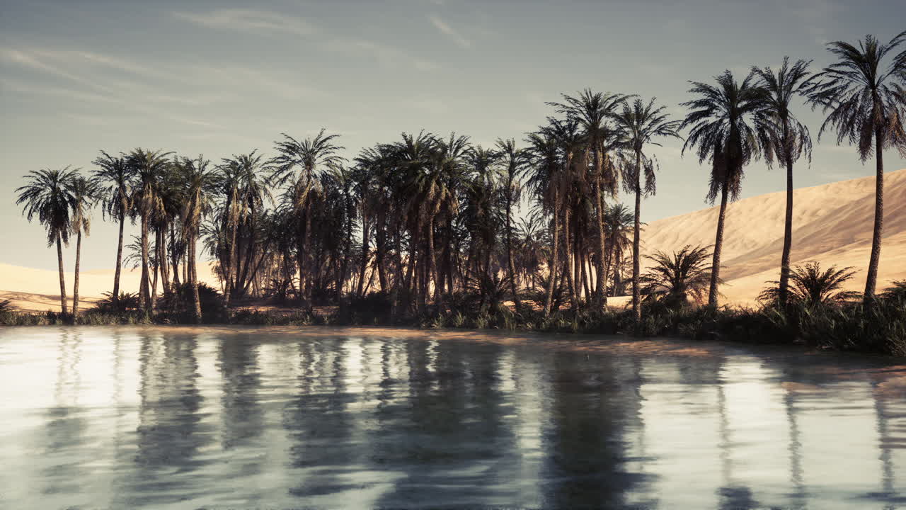 un hermoso oasis en el desierto