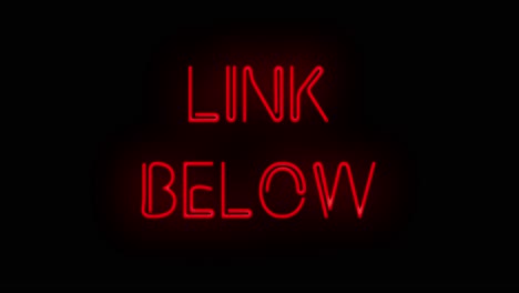 flashing link below red neon sign flashing on and off with flicker 4k