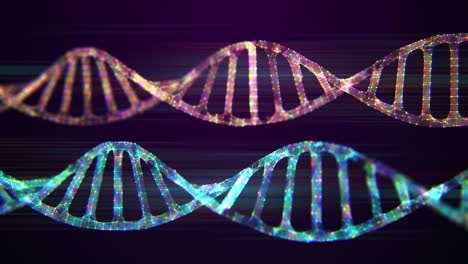 abstract shape of dna molecule animation background