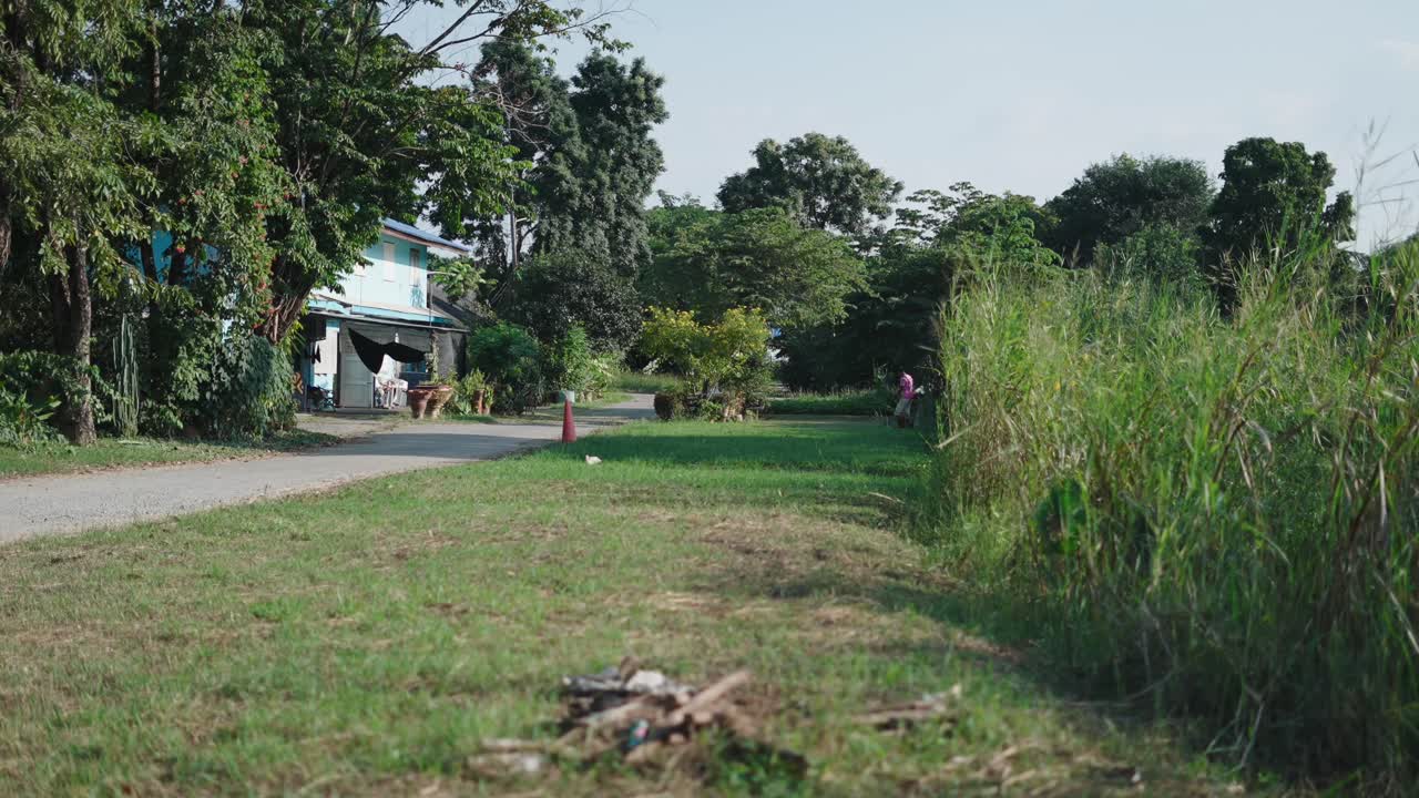 Rural Thai Village Scene