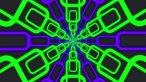 animación del texto de venta flash sobre formas en movimiento sobre fondo negro