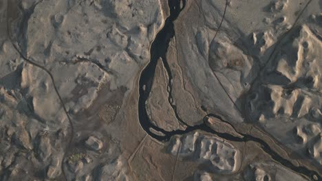 lava field called eldhraun from the laki volcano system at golden hour, iceland