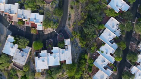 Aerial-Drone-Shot-of-Suburban-Semi-Detached-Homes-in-Tucson,-Arizona