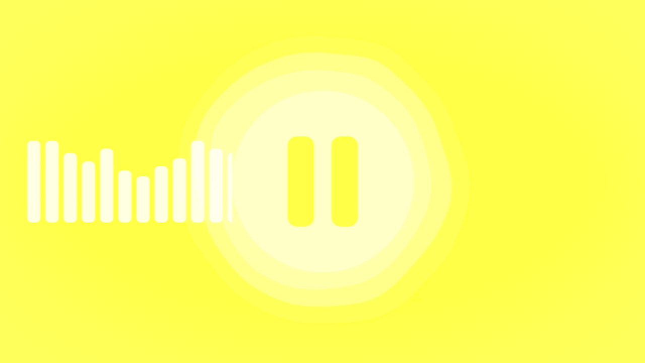 icono de música de pausa con visualizador de audio