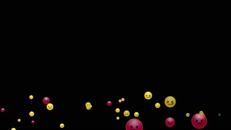 emoticonos, emojis y emoticonos negativos flotantes - retroalimentación - con mate de luminancia - canal alfa