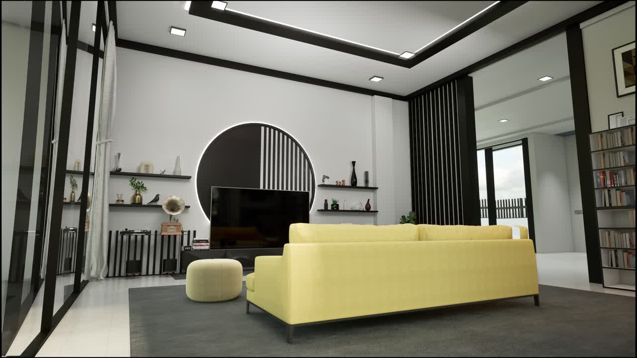 Interior Of Living Room With Tv