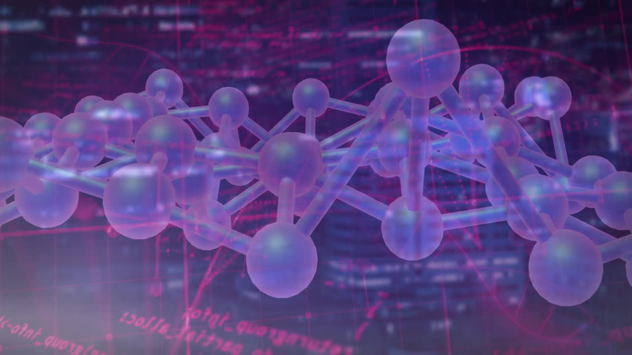 디지털 데이터 처리 및 dna 스트랜드 스핀의 애니메이션