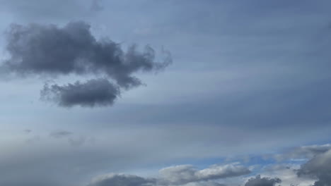 little clouds transform in the overcast sky. rainy cloudscape formation in the atmosphere