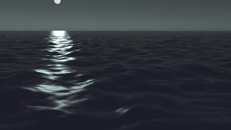 moonlight on the dark sea