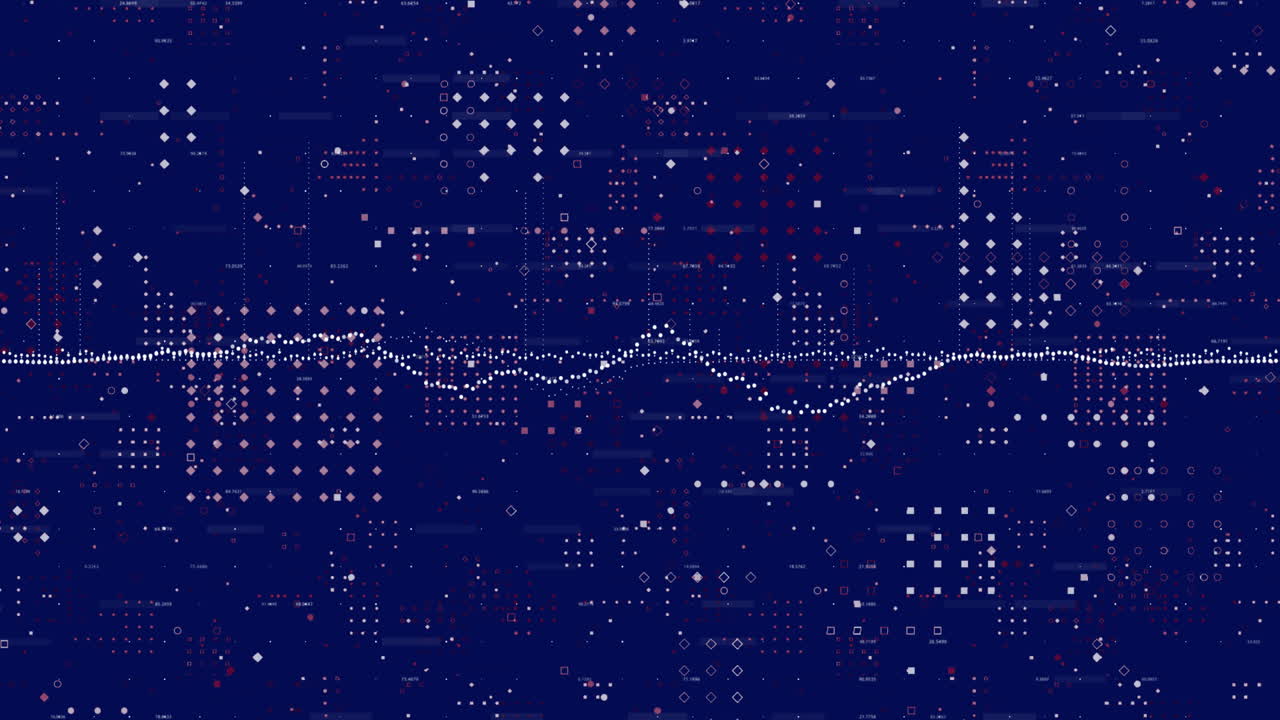 Animation of data processing and diagrams over spots