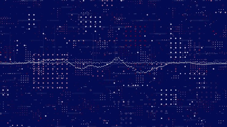 Animation of data processing and diagrams over spots