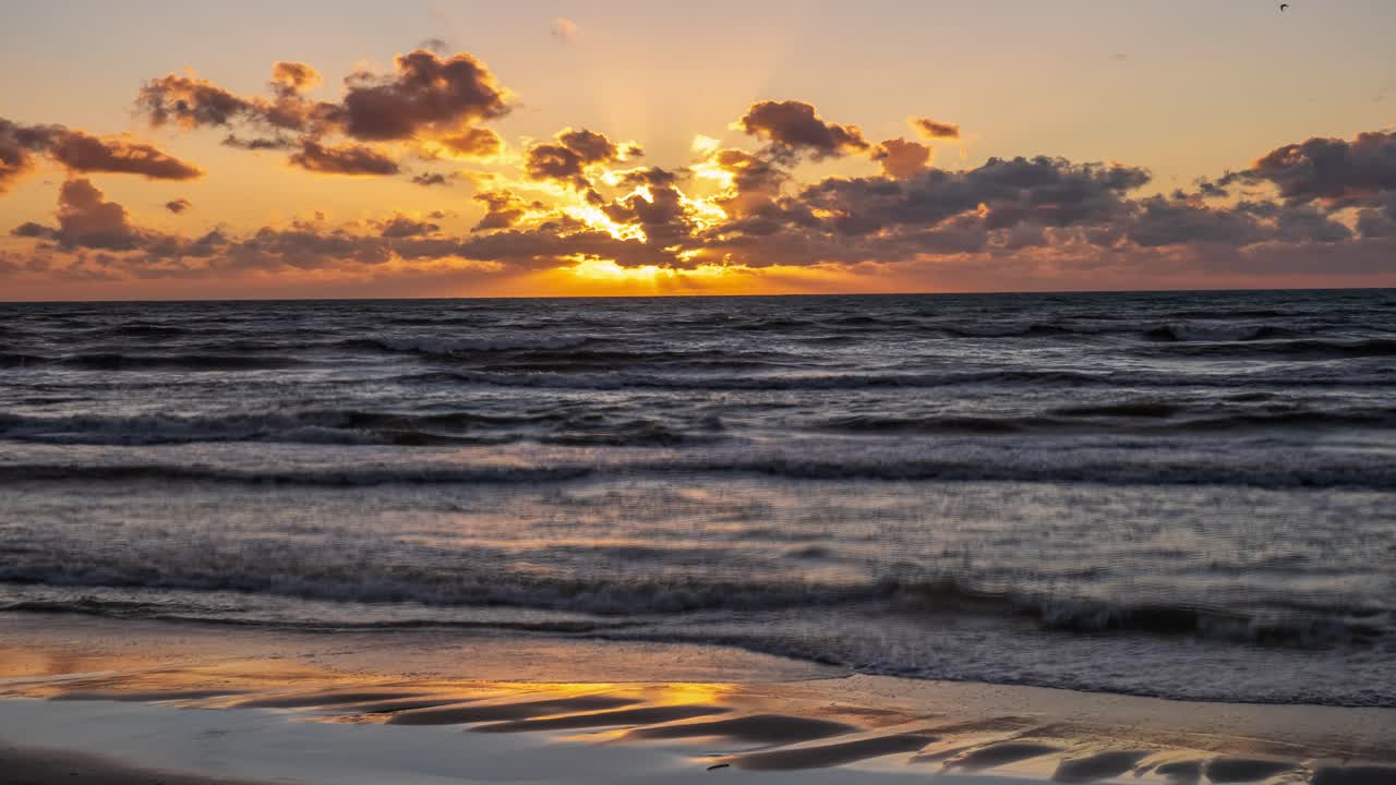 Sunset Over Sea Time Lapse