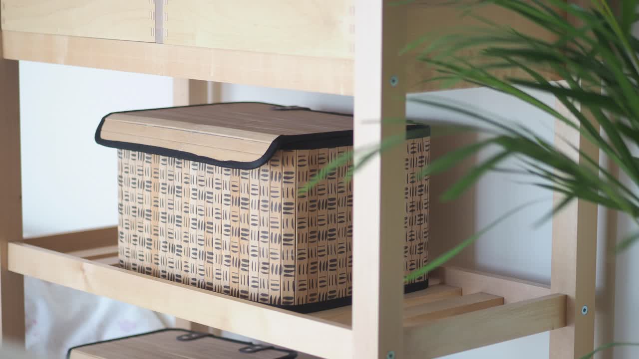 Storage Baskets on Shelves
