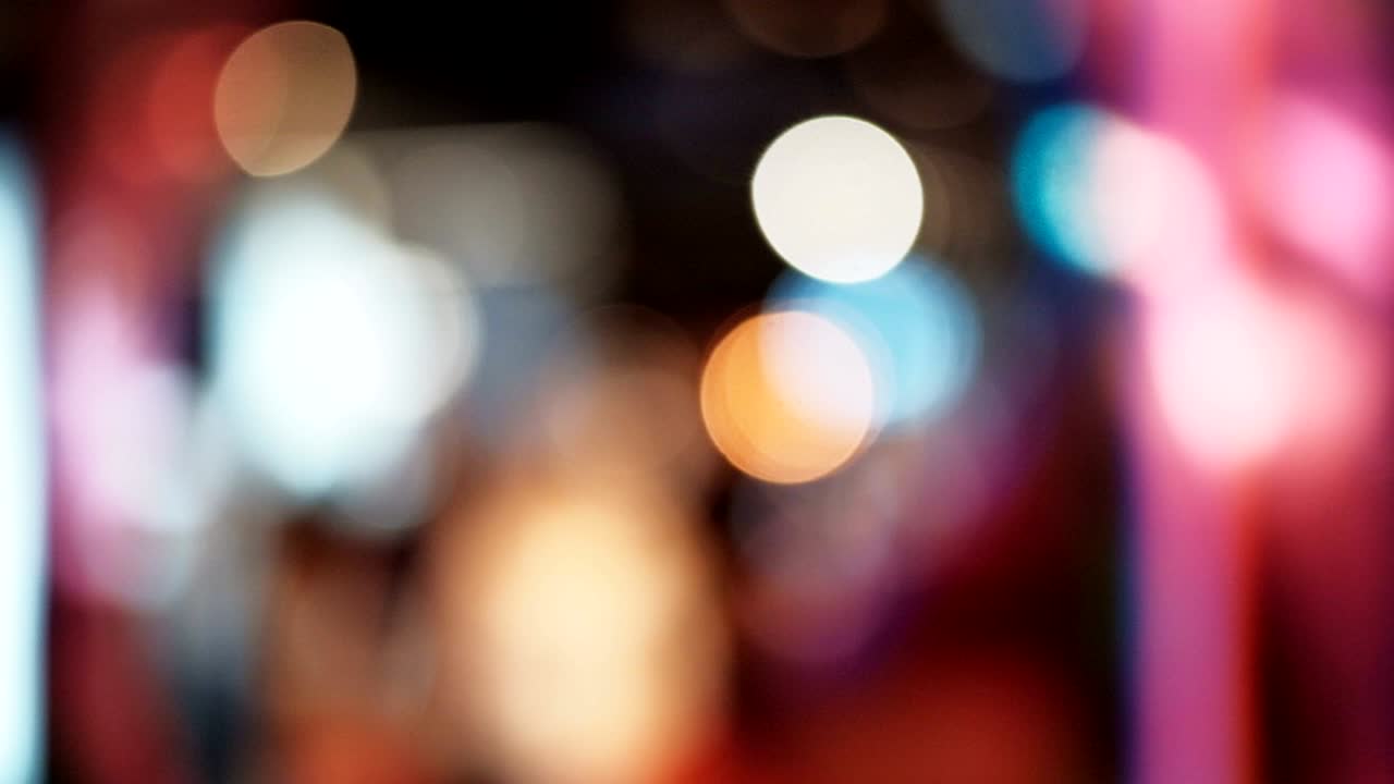 abstracto color borroso lleno de luces equipo fondo bokeh.