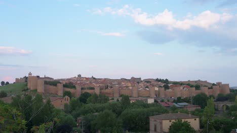 clear-day view of avila, showcasing the old town and its medieval walls, celebrated as a unesco world heritage site