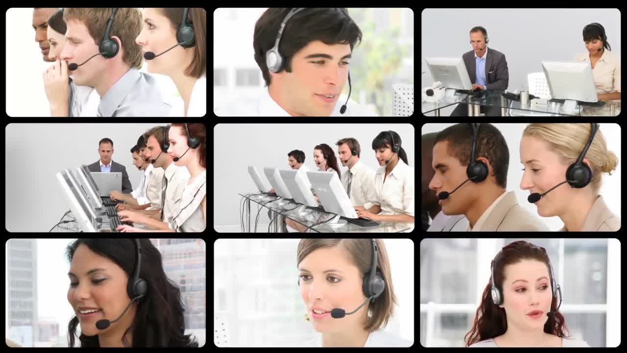 animación de agentes de clientes exitosos