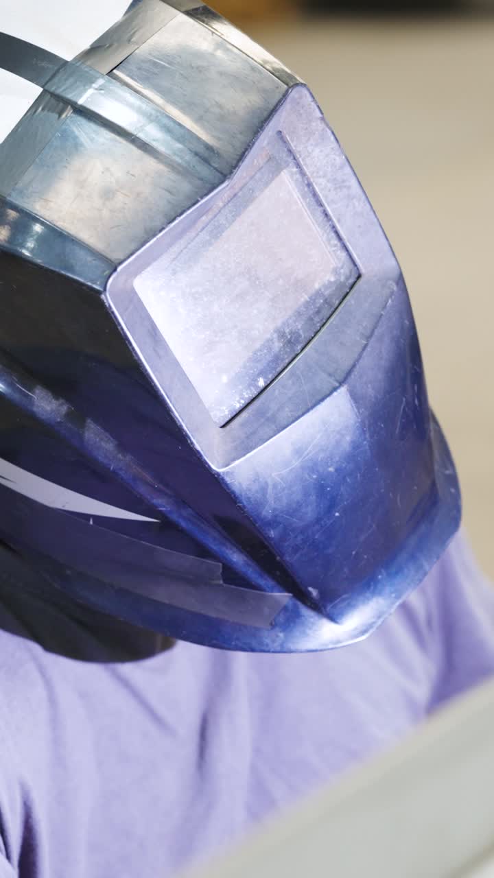Close-up of a Welding Helmet