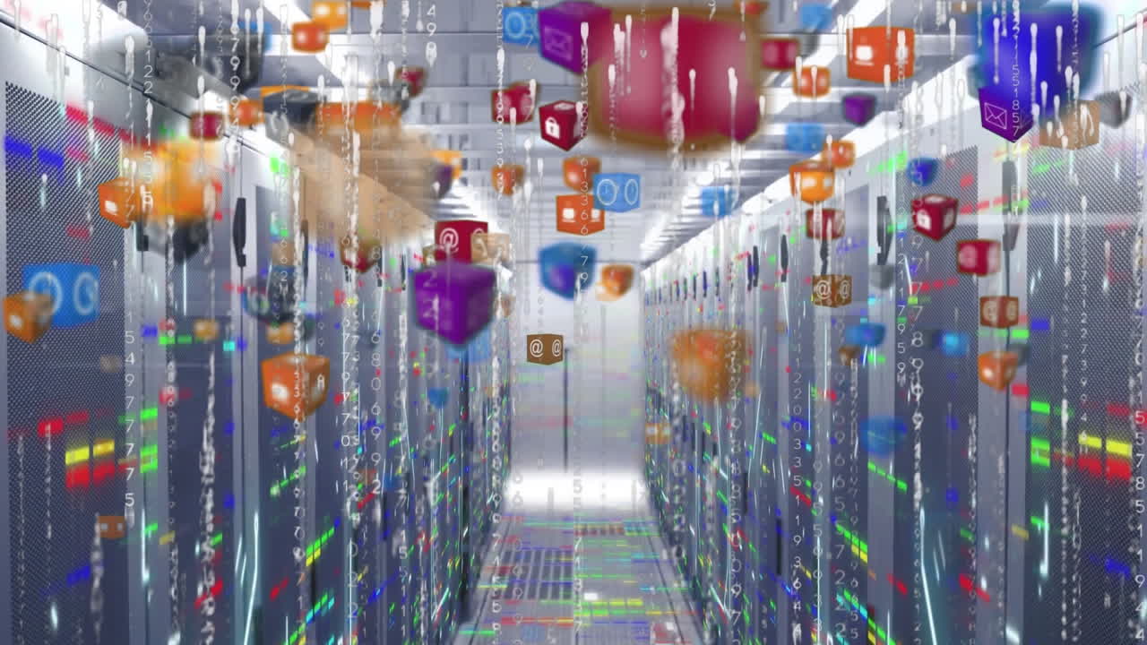 서버  ⁇  위의 라이트 스 ⁇ 과 미디어 아이콘의 애니메이션