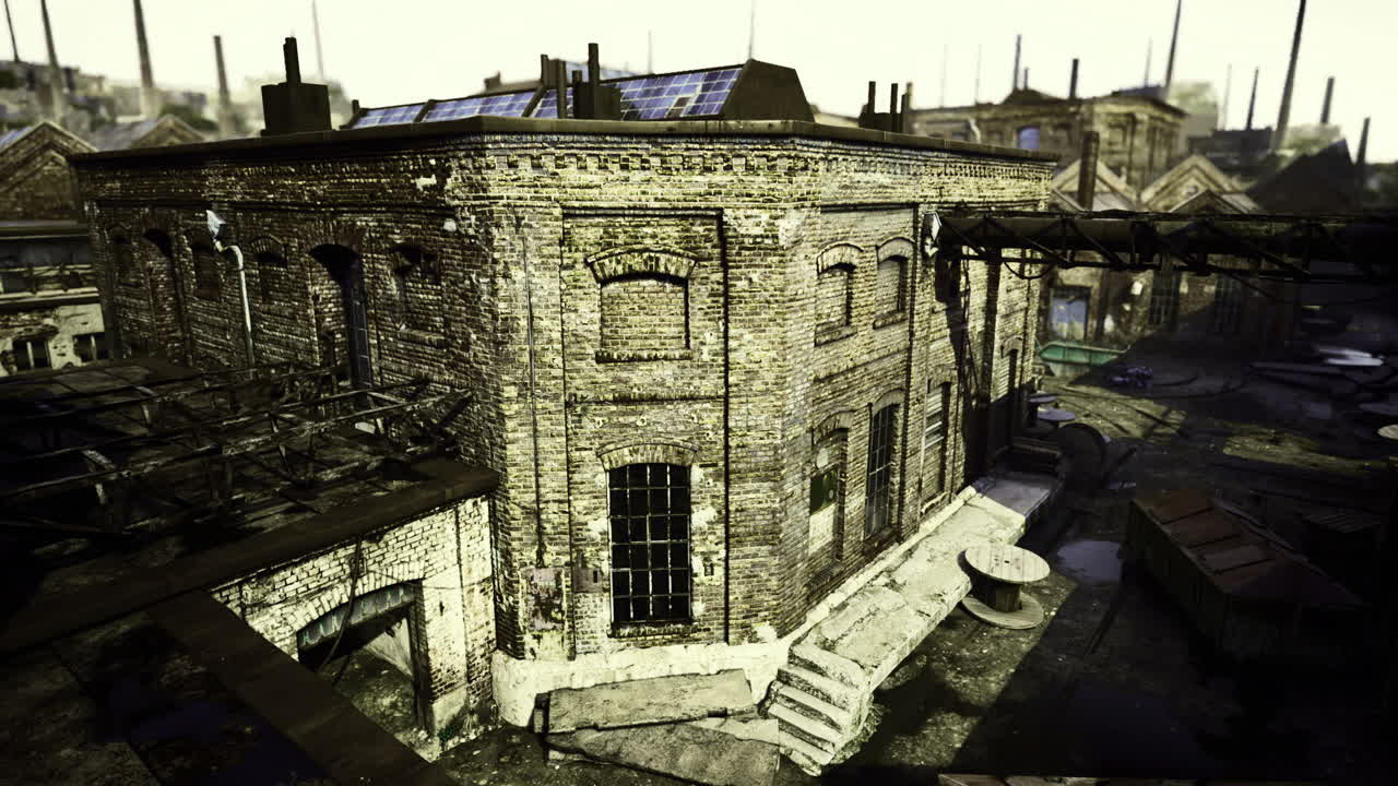 Exploring the historic brick warehouse in a gritty urban landscape