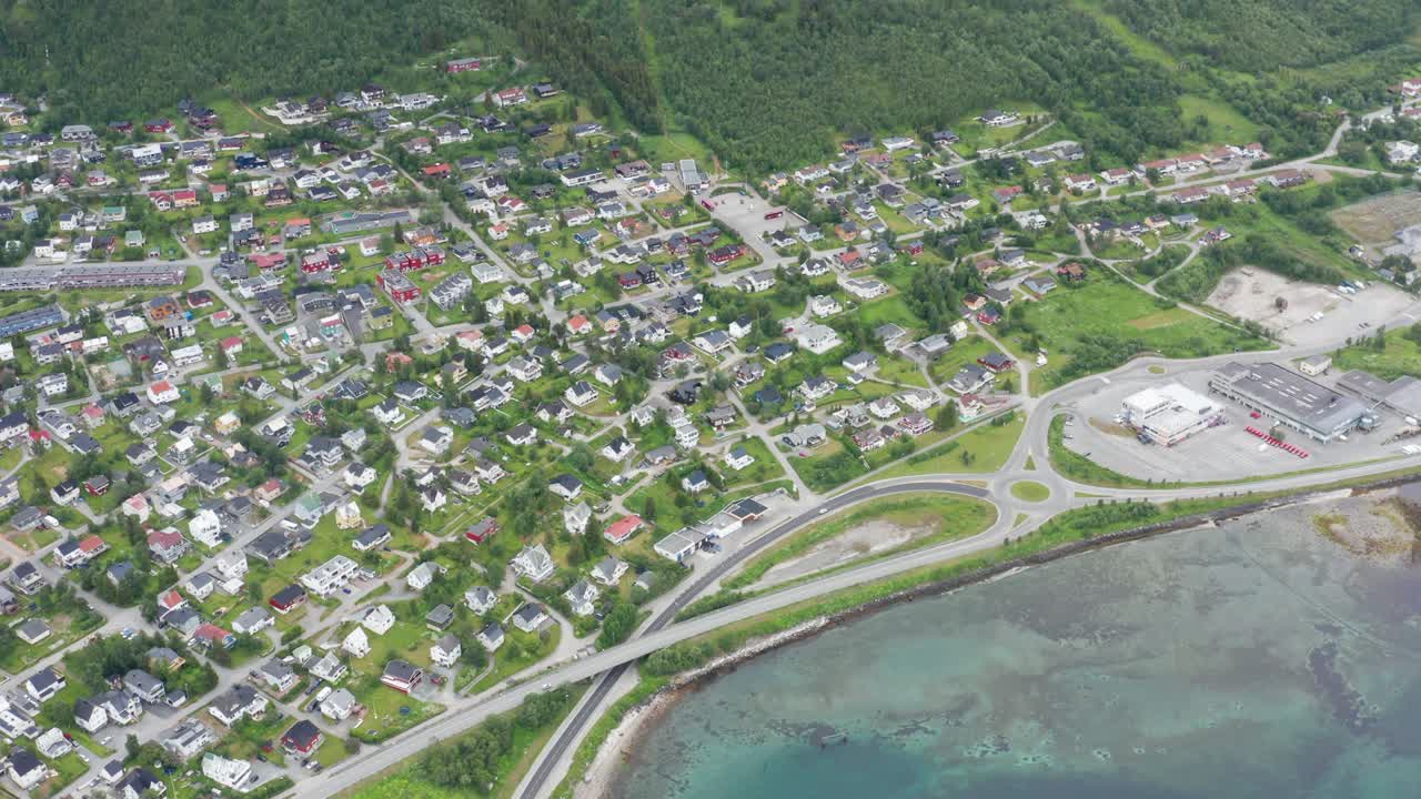 트롬소 만 의 공중 사진