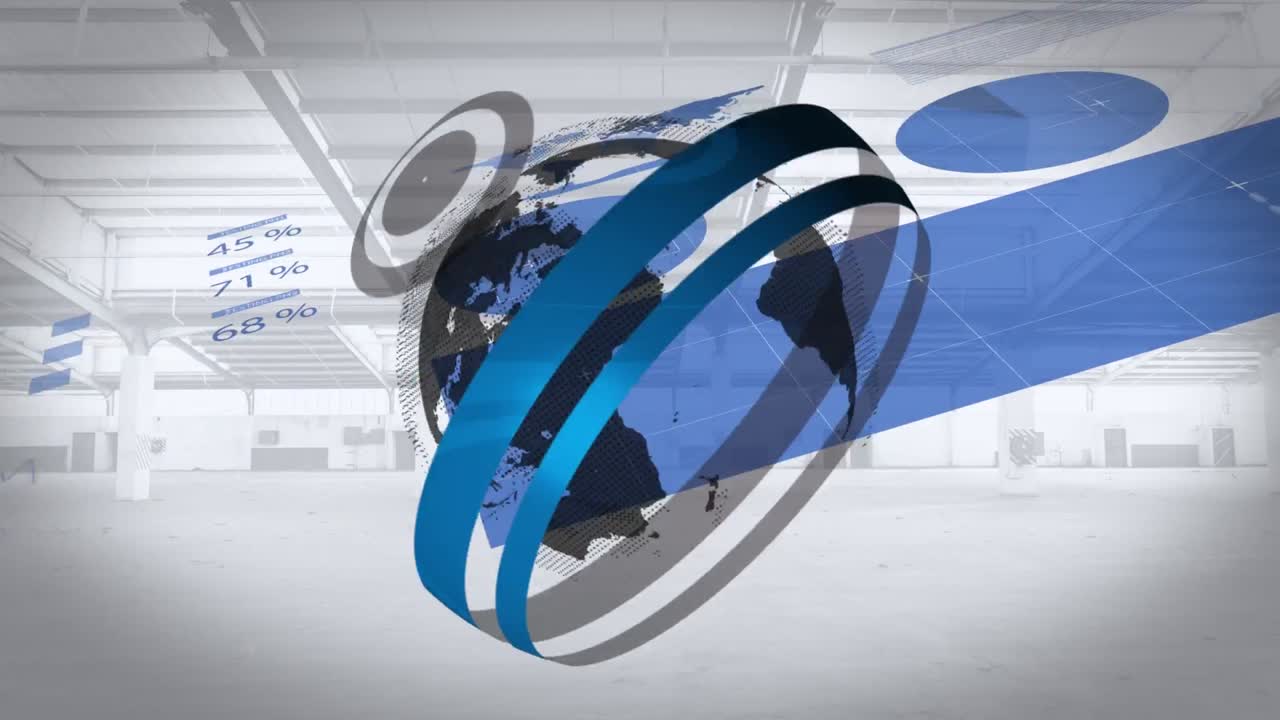 animación del globo con conexiones a través del almacén