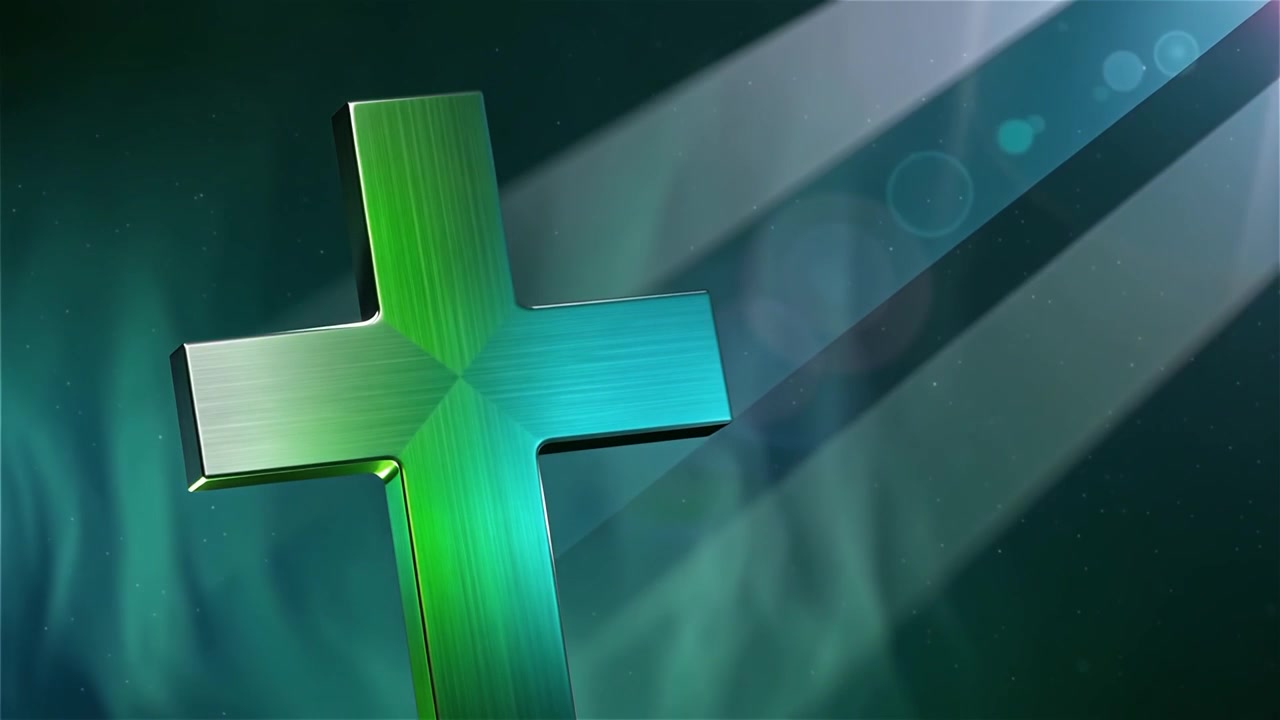 Croce Cristiana Luce Celestiale Sfondo per il Culto.