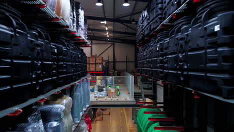 aerial shot of a industrial warehouse, distributing wastewater treatment products