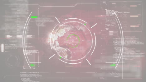 animation of data processing over globe