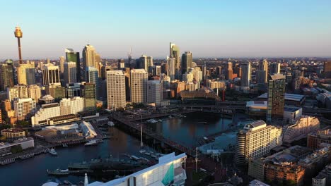 sydney - pyrmont to darling habour aerial flight