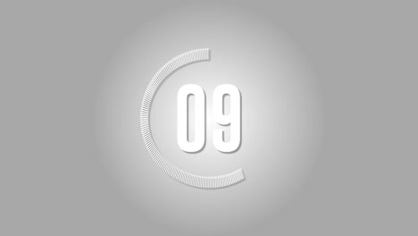 el cronometrador de minutos en el fondo. cuenta atrás de 60 a 0 segundos.