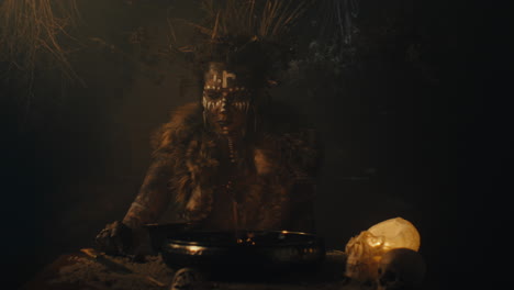 a witch in an old magical hut cast a curse