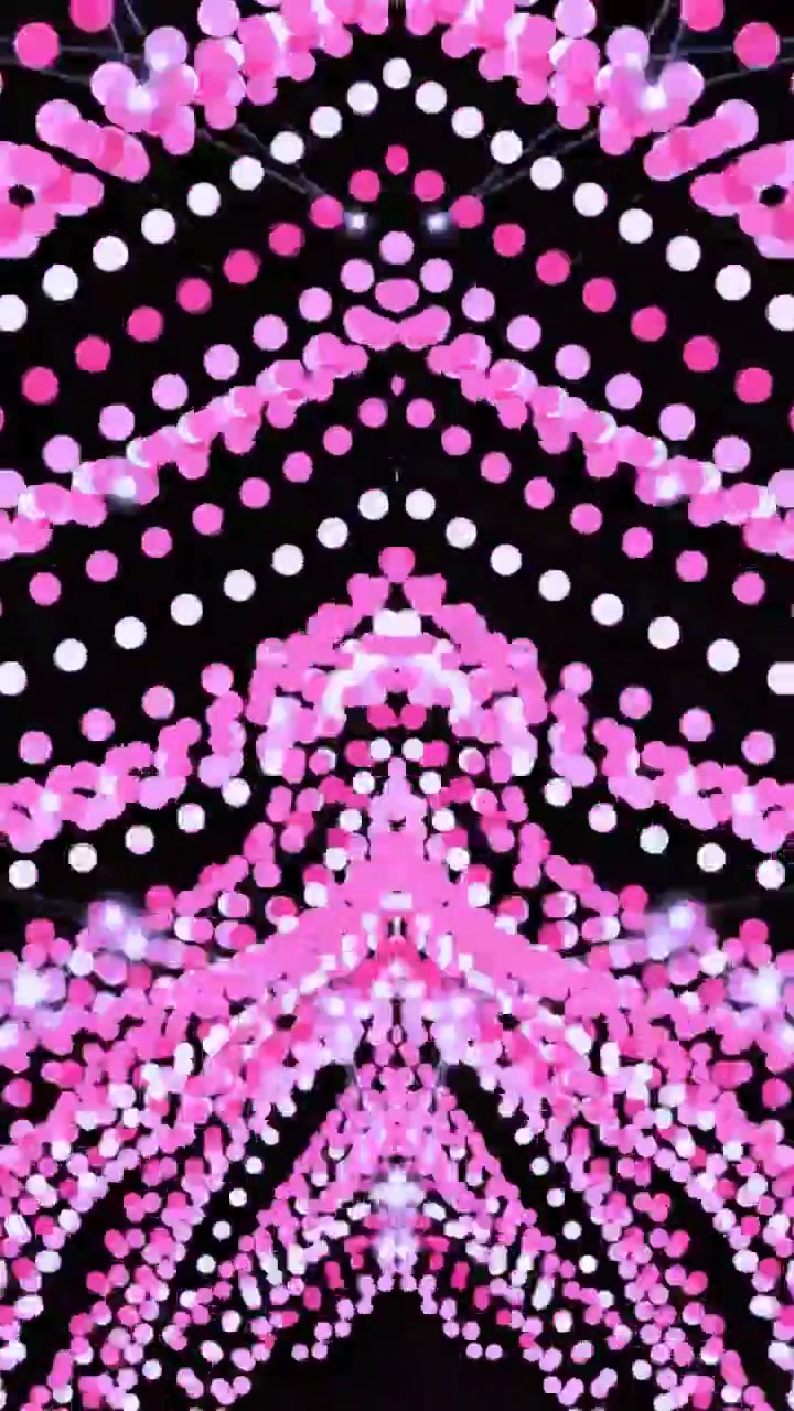 Dynamic Abstract Background with Pink and White Glowing Dots
