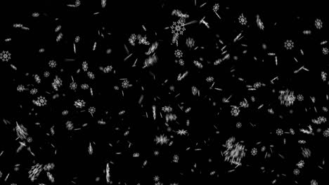 high quality snowflakes explosion on chroma key