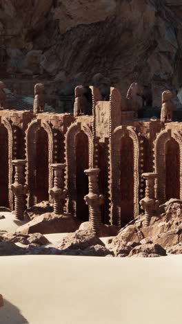 ancient ruins in the desert: a 3d render of a majestic lost city