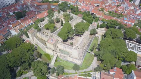 Aerial-view-of-Castle-São-Jorge-in-Lisbon