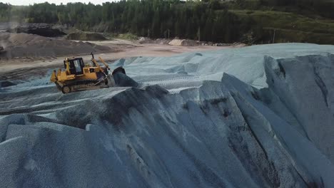 bulldozer working in a quarry