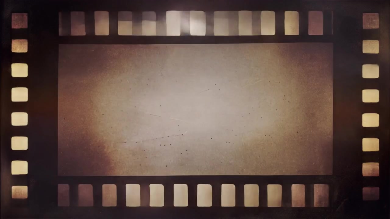 Vintage Film Strip Overlay with Dust and Scratches
