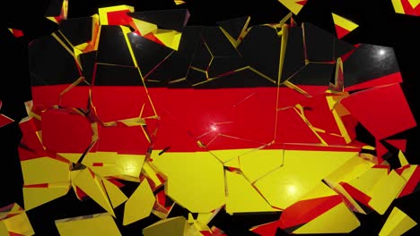 germany german collapse flag euro europe european 4k