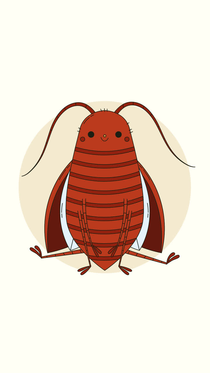 손으로 그린 바벌레 만화 일러스트레이션의 애니메이션