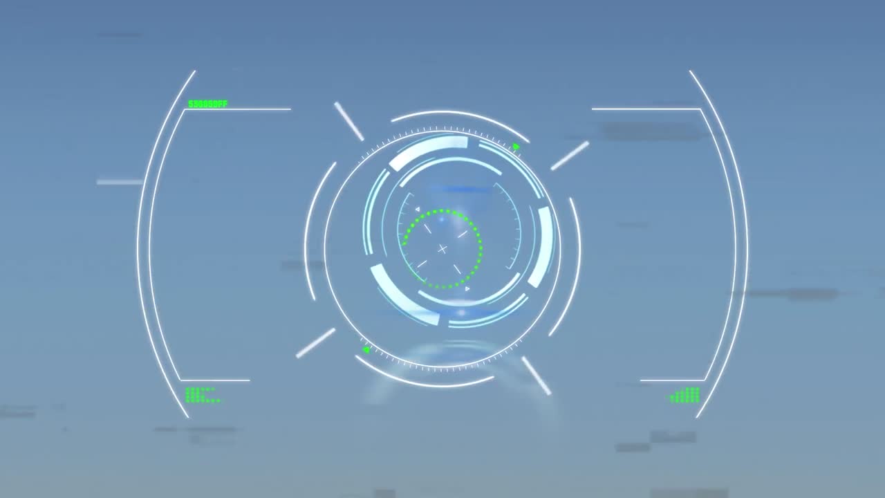 animación del reloj moviéndose sobre el escaneo del alcance