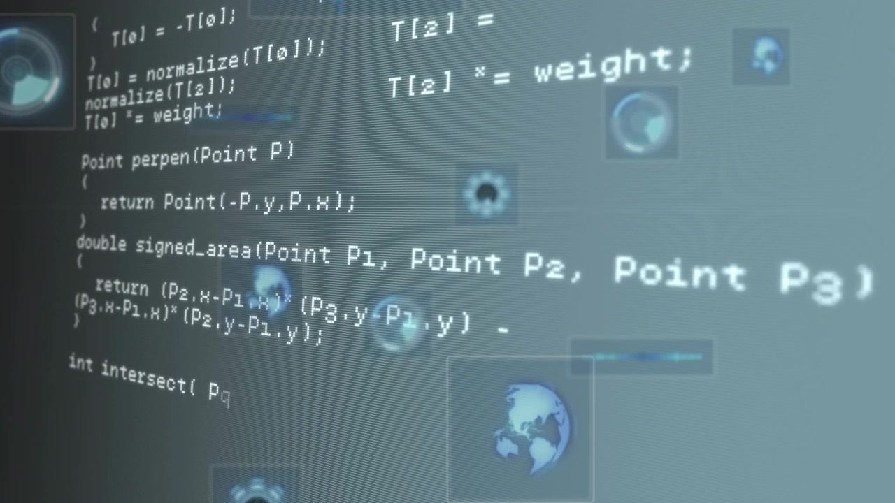Animation mehrerer runder Scanner und Datenverarbeitung vor grauem Hintergrund