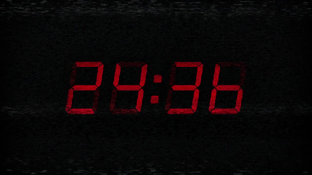 30 Second Countdown On Faulty Static Screen 4K