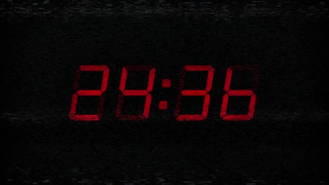 30 secondi di conto alla rovescia sullo schermo statico difettoso 4k