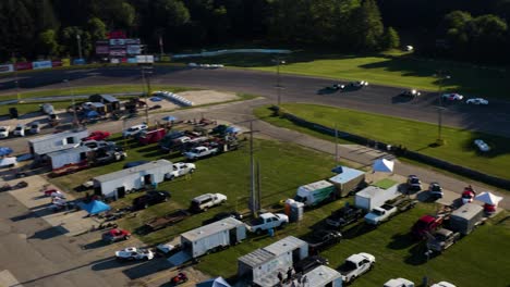 Drone-footage-of-cars-on-race-track